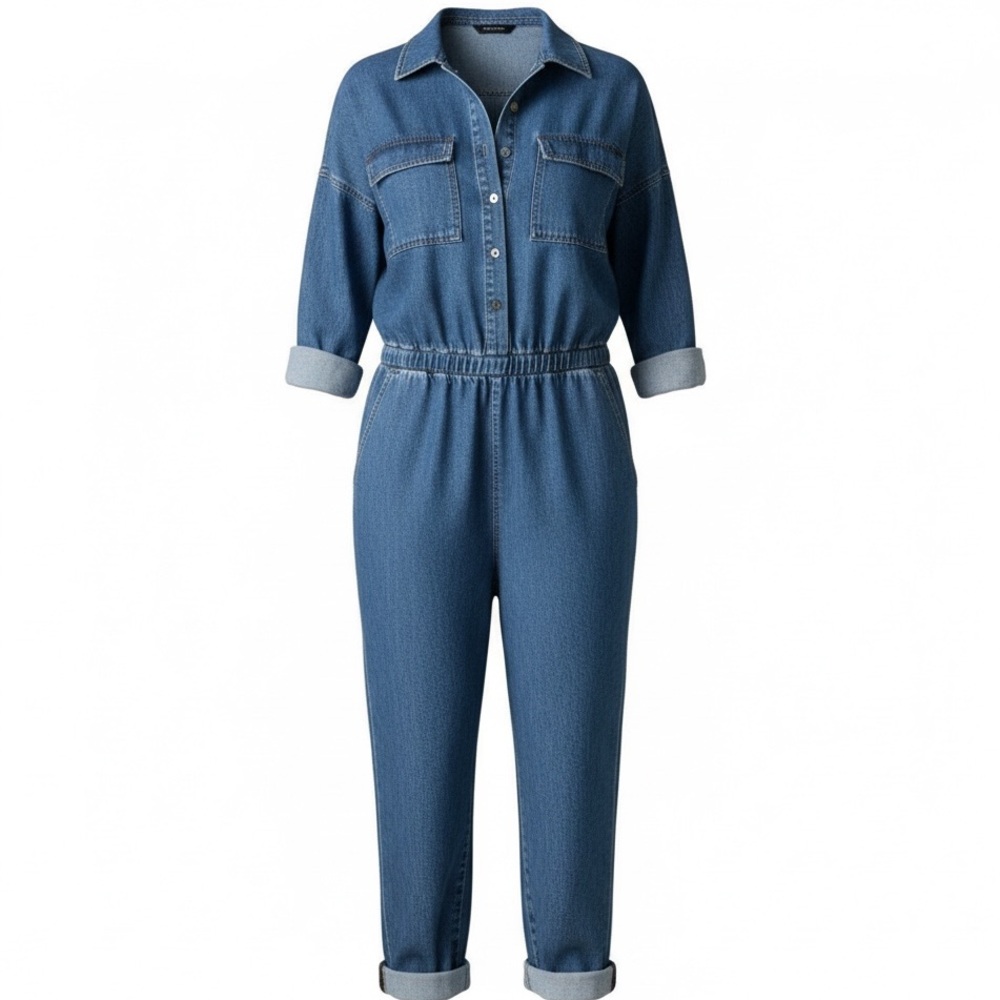 FASHION TO FIGURE Denim Jumpsuit Blue Size 2